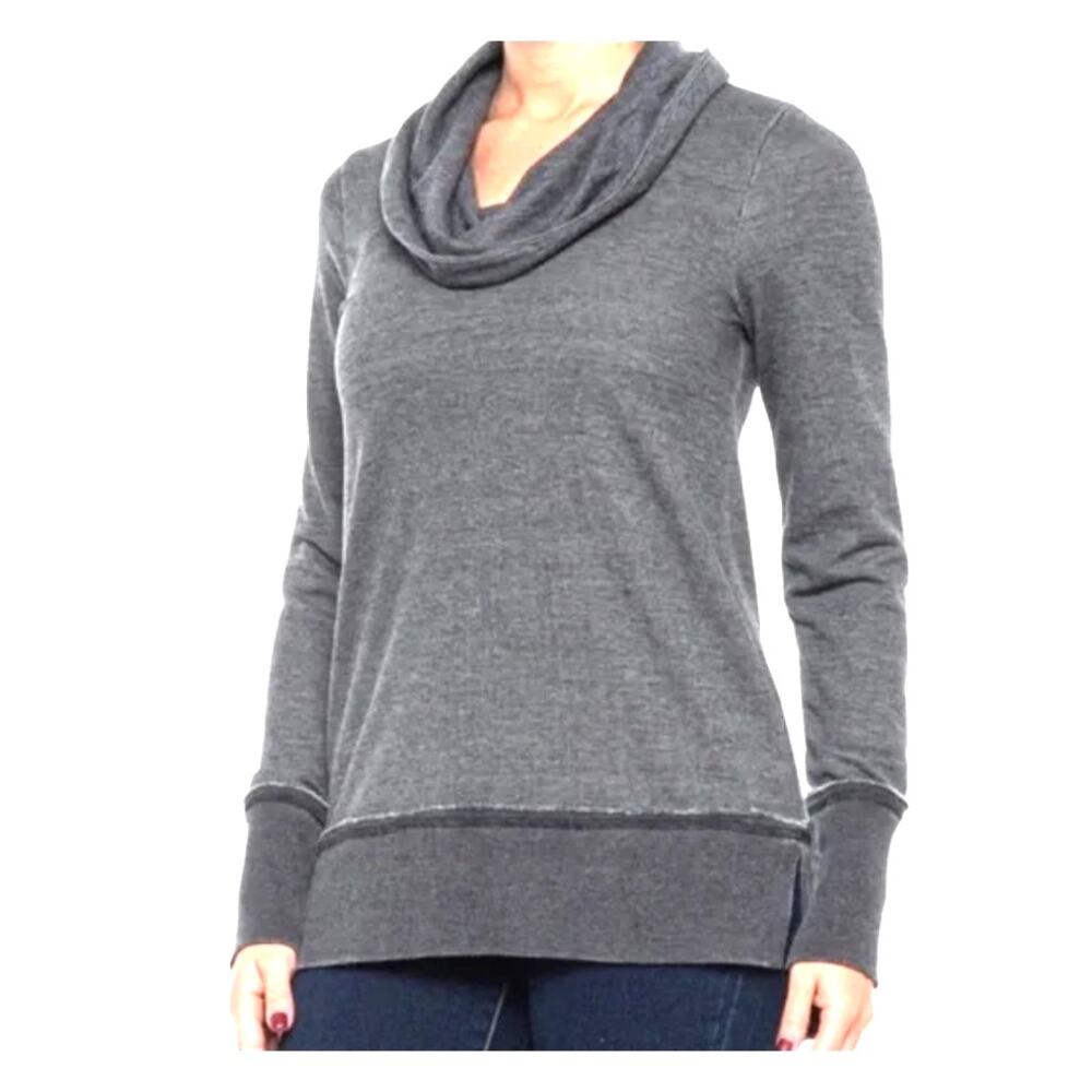LUCKY Brand Cowl Neck Gray Sweatshirt Size Small